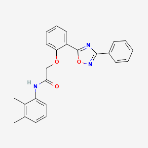 molecular formula C24H21N3O3 B7705352 N-(2,3-dimethylphenyl)-2-(2-(3-phenyl-1,2,4-oxadiazol-5-yl)phenoxy)acetamide 