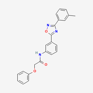 molecular formula C23H19N3O3 B7705360 2-phenoxy-N-(3-(3-(m-tolyl)-1,2,4-oxadiazol-5-yl)phenyl)acetamide 