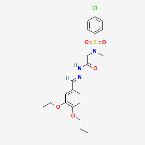 molecular formula C21H26ClN3O5S B7705453 N-(2,5-dimethoxyphenyl)-2-(N-methyl4-chlorobenzenesulfonamido)acetamide 
