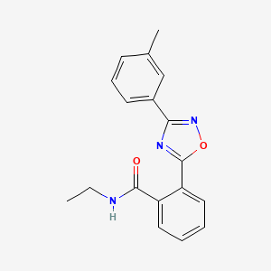 molecular formula C18H17N3O2 B7705477 N-ethyl-2-(3-(m-tolyl)-1,2,4-oxadiazol-5-yl)benzamide 