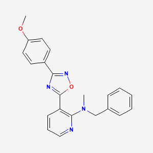 molecular formula C22H20N4O2 B7705486 N-benzyl-3-(3-(4-methoxyphenyl)-1,2,4-oxadiazol-5-yl)-N-methylpyridin-2-amine 