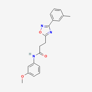 molecular formula C19H19N3O3 B7705489 N-(3-methoxyphenyl)-3-(3-(m-tolyl)-1,2,4-oxadiazol-5-yl)propanamide 