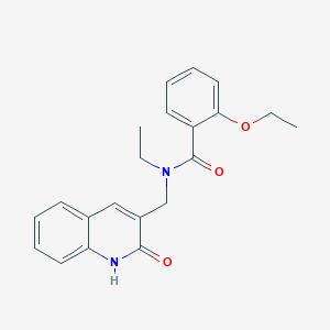 molecular formula C21H22N2O3 B7705557 2-ethoxy-N-ethyl-N-((2-hydroxyquinolin-3-yl)methyl)benzamide 