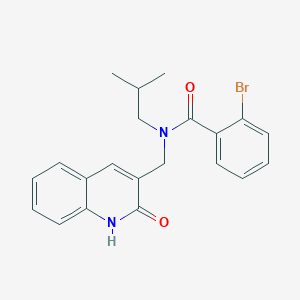 molecular formula C21H21BrN2O2 B7705633 2-bromo-N-((2-hydroxyquinolin-3-yl)methyl)-N-isobutylbenzamide 