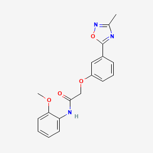 molecular formula C18H17N3O4 B7705692 N-(2-methoxyphenyl)-2-[3-(3-methyl-1,2,4-oxadiazol-5-yl)phenoxy]acetamide 