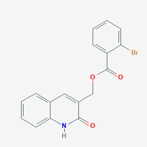 molecular formula C17H12BrNO3 B7705720 (2-hydroxyquinolin-3-yl)methyl 2-bromobenzoate 