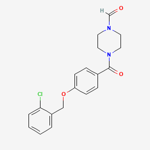 molecular formula C19H19ClN2O3 B7705766 4-(4-((2-chlorobenzyl)oxy)benzoyl)piperazine-1-carbaldehyde CAS No. 928998-12-3