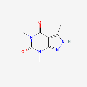 molecular formula C8H10N4O2 B7705775 3,5,7-Trimethyl-1,7-dihydro-4H-pyrazolo[3,4-d]pyrimidine-4,6(5H)-dione CAS No. 35221-07-9