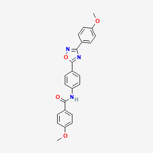 molecular formula C23H19N3O4 B7705785 4-methoxy-N-(4-(3-(4-methoxyphenyl)-1,2,4-oxadiazol-5-yl)phenyl)benzamide 