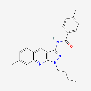 N-(1-butyl-7-methyl-1H-pyrazolo[3,4-b]quinolin-3-yl)-4-methylbenzamide