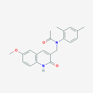 molecular formula C21H22N2O3 B7705814 N-(2,4-dimethylphenyl)-N-((2-hydroxy-6-methoxyquinolin-3-yl)methyl)acetamide 