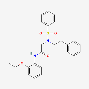 molecular formula C24H26N2O4S B7705847 N-(4-methylphenyl)-2-[N-(2-phenylethyl)benzenesulfonamido]acetamide 