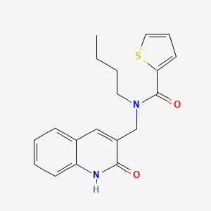 molecular formula C19H20N2O2S B7705851 N-butyl-N-((2-hydroxyquinolin-3-yl)methyl)thiophene-2-carboxamide 