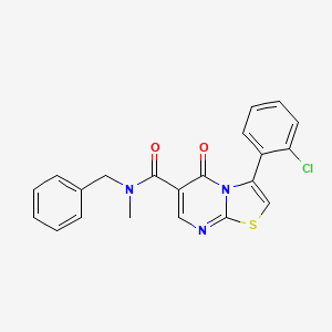 molecular formula C21H16ClN3O2S B7705858 N-(3-chloro-4-methylphenyl)-3-(4-fluorophenyl)-5-oxo-5H-[1,3]thiazolo[3,2-a]pyrimidine-6-carboxamide 
