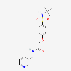 molecular formula C18H23N3O4S B7705866 2-(4-(N-(tert-butyl)sulfamoyl)phenoxy)-N-(pyridin-3-ylmethyl)acetamide 