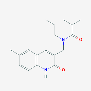 molecular formula C18H24N2O2 B7705869 N-((2-hydroxy-6-methylquinolin-3-yl)methyl)-N-propylisobutyramide 