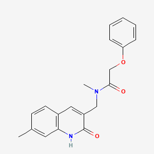 molecular formula C20H20N2O3 B7705872 N-((2-hydroxy-7-methylquinolin-3-yl)methyl)-N-methyl-2-phenoxyacetamide 