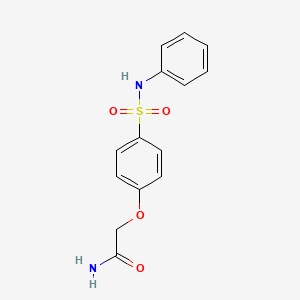 molecular formula C14H14N2O4S B7705904 2-[4-(Phenylsulfamoyl)phenoxy]acetamide CAS No. 915869-57-7