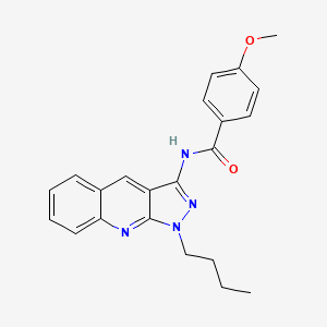 molecular formula C22H22N4O2 B7705909 N-(1-butyl-1H-pyrazolo[3,4-b]quinolin-3-yl)-4-methoxybenzamide 