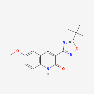 molecular formula C16H17N3O3 B7705931 3-(5-(tert-butyl)-1,2,4-oxadiazol-3-yl)-6-methoxyquinolin-2-ol 