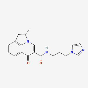 molecular formula C19H20N4O2 B7705935 N-(3-(1H-imidazol-1-yl)propyl)-2-methyl-6-oxo-2,6-dihydro-1H-pyrrolo[3,2,1-ij]quinoline-5-carboxamide 