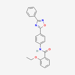 molecular formula C23H19N3O3 B7705941 2-ethoxy-N-(4-(3-phenyl-1,2,4-oxadiazol-5-yl)phenyl)benzamide 