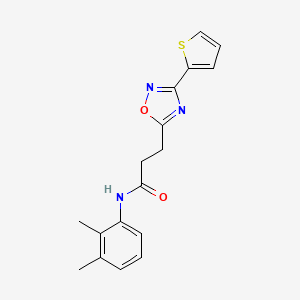 molecular formula C17H17N3O2S B7705942 N-(2,3-dimethylphenyl)-3-(3-(thiophen-2-yl)-1,2,4-oxadiazol-5-yl)propanamide 
