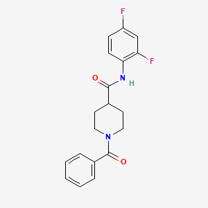 molecular formula C19H18F2N2O2 B7705968 1-benzoyl-N-(2,4-difluorophenyl)piperidine-4-carboxamide 