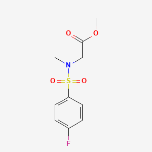 molecular formula C10H12FNO4S B7705984 Methyl 2-(4-fluoro-N-methylphenylsulfonamido)acetate CAS No. 839688-57-2
