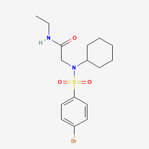 molecular formula C16H23BrN2O3S B7706019 N-benzyl-2-(N-cyclohexyl4-bromobenzenesulfonamido)acetamide 