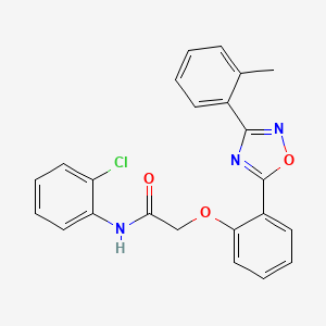 molecular formula C23H18ClN3O3 B7706028 N-(2-chlorophenyl)-2-(2-(3-(o-tolyl)-1,2,4-oxadiazol-5-yl)phenoxy)acetamide 
