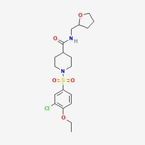 molecular formula C19H27ClN2O5S B7706125 1-(3-chloro-4-ethoxybenzenesulfonyl)-N-cyclopropylpiperidine-4-carboxamide 