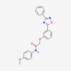 molecular formula C23H19N3O4 B7706130 N-(4-methoxyphenyl)-2-(3-(3-phenyl-1,2,4-oxadiazol-5-yl)phenoxy)acetamide 