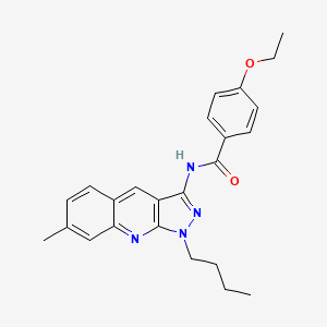 molecular formula C24H26N4O2 B7706149 N-(1-butyl-7-methyl-1H-pyrazolo[3,4-b]quinolin-3-yl)-4-ethoxybenzamide 