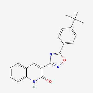 molecular formula C21H19N3O2 B7706210 3-(5-(4-(tert-butyl)phenyl)-1,2,4-oxadiazol-3-yl)quinolin-2-ol 