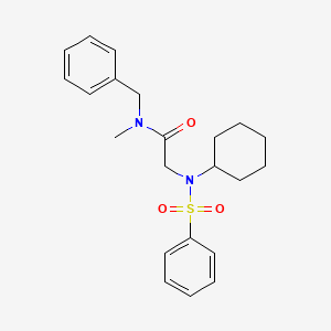 2-(N-cyclohexylbenzenesulfonamido)-N-[(pyridin-3-yl)methyl]acetamide