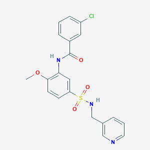 molecular formula C20H18ClN3O4S B7706243 N-(2-methoxy-5-sulfamoylphenyl)-4-methylbenzamide 