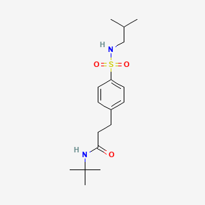 molecular formula C17H28N2O3S B7706285 N-(tert-butyl)-3-(4-(N-isobutylsulfamoyl)phenyl)propanamide 