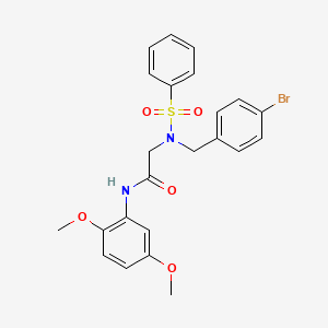 2-{N-[(4-bromophenyl)methyl]benzenesulfonamido}-N-(3-methoxypropyl)acetamide