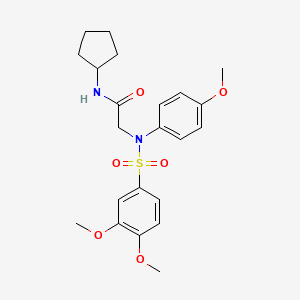 N-cyclopentyl-2-(3,4-dimethoxy-N-(4-methoxyphenyl)phenylsulfonamido)acetamide