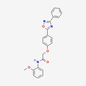 N-(2-methoxyphenyl)-2-(4-(3-phenyl-1,2,4-oxadiazol-5-yl)phenoxy)acetamide