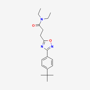 molecular formula C19H27N3O2 B7706323 3-(3-(4-(tert-butyl)phenyl)-1,2,4-oxadiazol-5-yl)-N,N-diethylpropanamide 