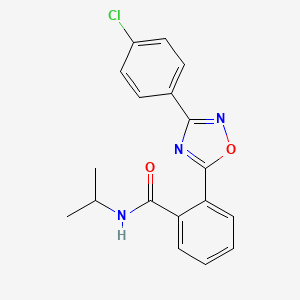 molecular formula C18H16ClN3O2 B7706344 2-(3-(4-chlorophenyl)-1,2,4-oxadiazol-5-yl)-N-isopropylbenzamide 
