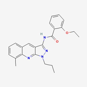 molecular formula C23H24N4O2 B7706380 2-ethoxy-N-(8-methyl-1-propyl-1H-pyrazolo[3,4-b]quinolin-3-yl)benzamide 