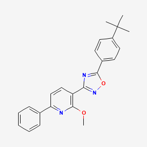 molecular formula C24H23N3O2 B7706385 5-(4-(tert-butyl)phenyl)-3-(2-methoxy-6-phenylpyridin-3-yl)-1,2,4-oxadiazole 