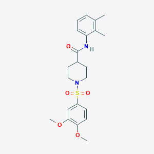 molecular formula C22H28N2O5S B7706392 1-((3,4-dimethoxyphenyl)sulfonyl)-N-(2,3-dimethylphenyl)piperidine-4-carboxamide 