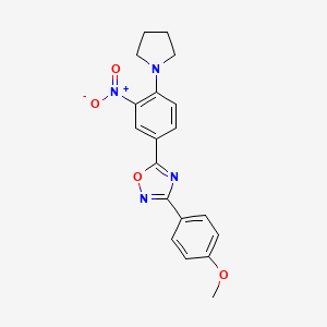 3-(4-methoxyphenyl)-5-(3-nitro-4-(pyrrolidin-1-yl)phenyl)-1,2,4-oxadiazole