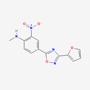 molecular formula C13H10N4O4 B7706410 4-(3-(furan-2-yl)-1,2,4-oxadiazol-5-yl)-N-methyl-2-nitroaniline 