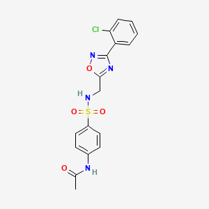 N-(4-(N-((3-(2-chlorophenyl)-1,2,4-oxadiazol-5-yl)methyl)sulfamoyl)phenyl)acetamide