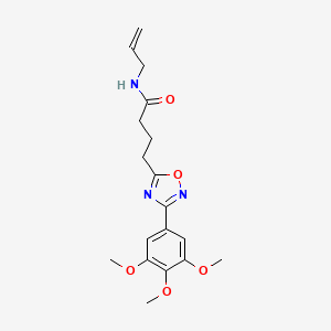 N-(prop-2-en-1-yl)-4-[3-(3,4,5-trimethoxyphenyl)-1,2,4-oxadiazol-5-yl]butanamide